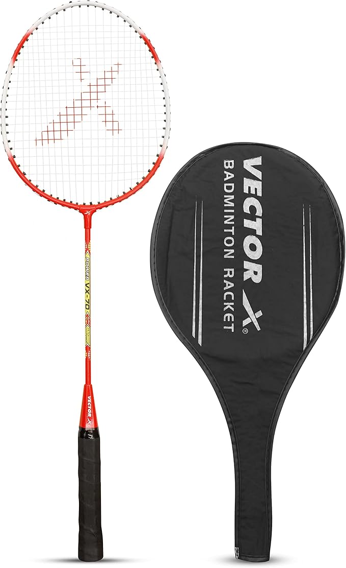 Vector X Badminton Racket | Size: 3 7/8 inches | For men and boys | Material: Aluminum | Best for professional athletes training and competition, outdoor play, backyards
