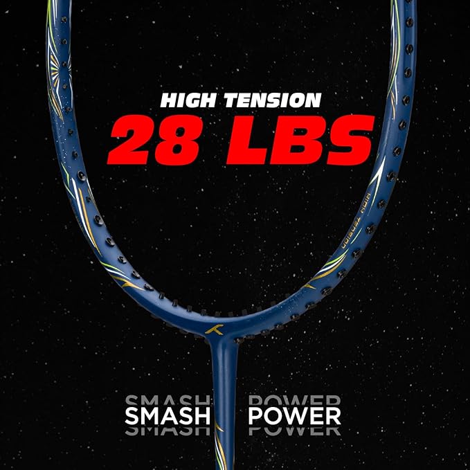 Hundred Powertek 900 Series Graphite Badminton Racket with Full Coverage (Weight: 4U)