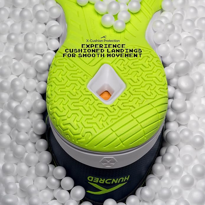 Hundred Raze Unisex Badminton Sports Shoes (Non-Marking) | for Indoor Squash, Table Tennis, Basketball & Paddle Pickle | Lightweight | X-Cushion, Toe Assist