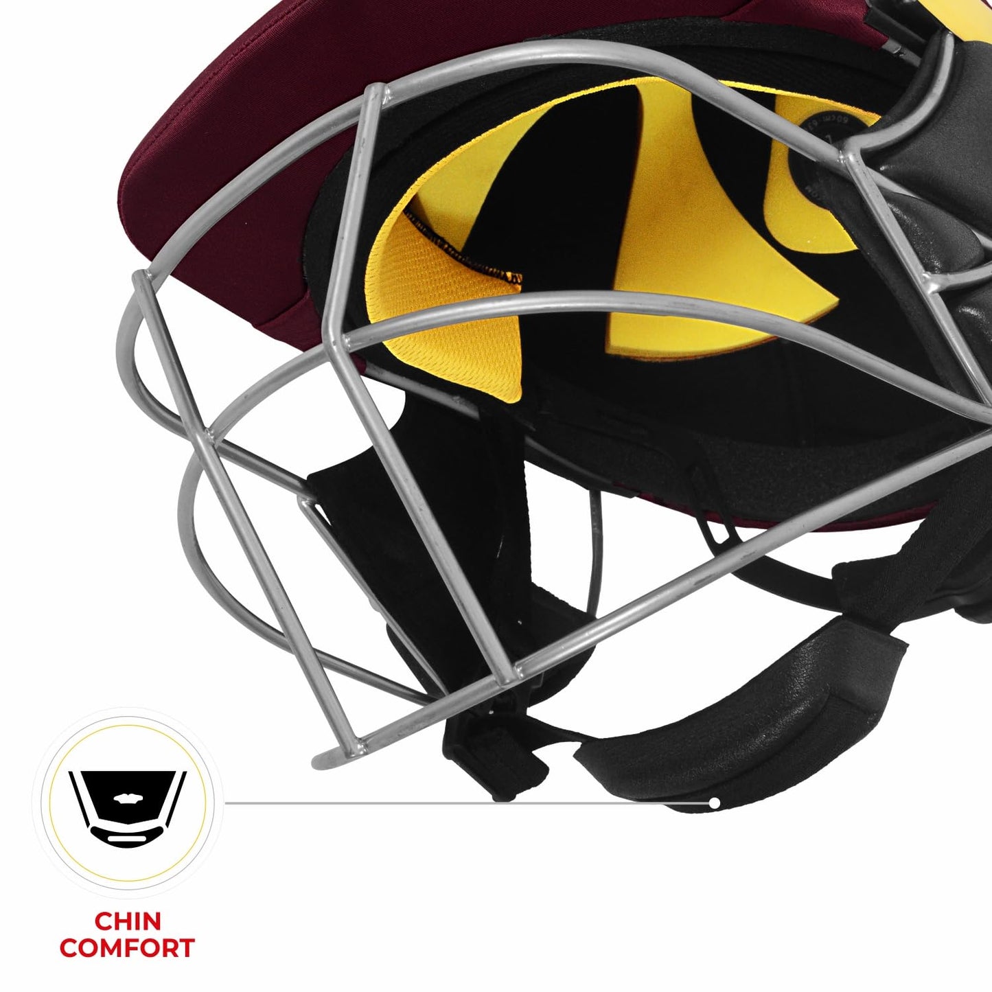 DSC Avenger PRO Premium Cricket-Helm | Für Männer & Jungen | Fester Federstahlgrill | Rückenstützriemen | Nackenschutz | Leichtgewicht