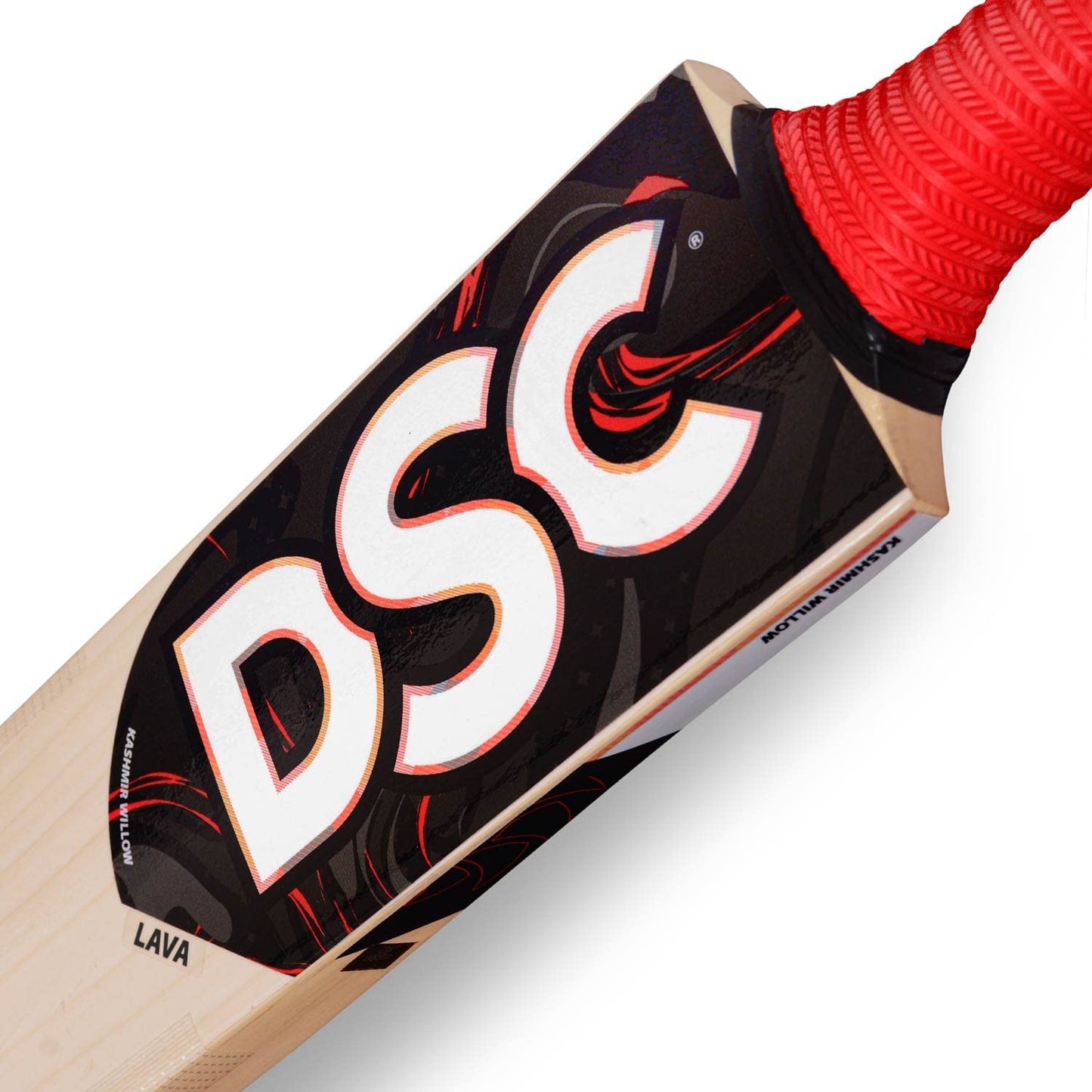 DSC Lava Cricketschläger für Herren und Jungen (Beige) | Material: Kashmir Willow | Leichtgewicht | Kostenloser Bezug | Spielfertig | Für fortgeschrittene Spieler | Ideal für Lederball