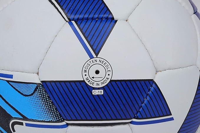 Cosco Milano Synthetik-Faser-Fußball, Größe 5 (Weiß/Blau/Schwarz)