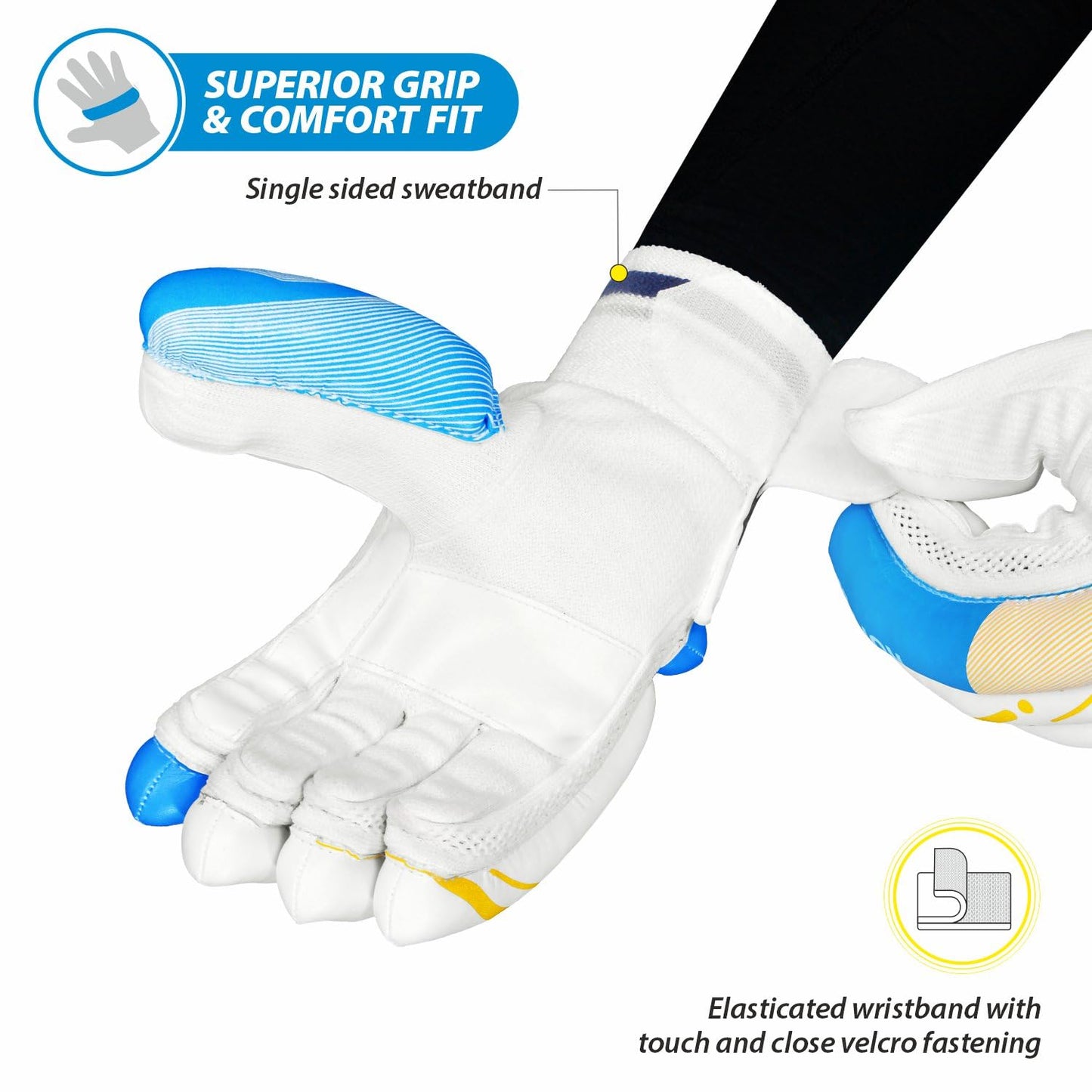 DSC Condor Ruffle Cricket Batting Gloves | Multicolor