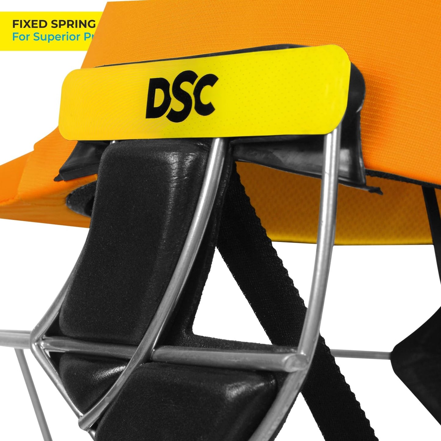 DSC Avenger PRO Premium Cricket-Helm | Für Männer & Jungen | Fester Federstahlgrill | Rückenstützriemen | Nackenschutz | Leichtgewicht