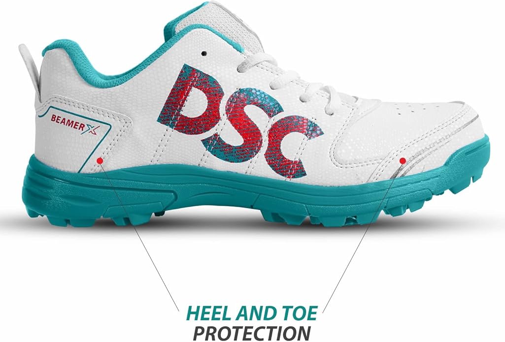 DSC Beamer X Cricket Schuhe | Farbe: Dark Cyan | Größe: 10UK/11US/44EU | Für Herren & Jungen | Material: Polyvinylchlorid | Leicht & sehr strapazierfähig | Langlebige Leistung