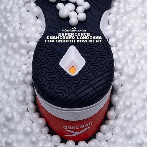 Hundred Raze Unisex Badminton Sports Shoes (Non-Marking) | for Indoor Squash, Table Tennis, Basketball & Paddle Pickle | Lightweight | X-Cushion, Toe Assist