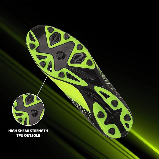 Nivia Ashtang Fußballstollen für Männer/Sport und athletische Schuhe mit PU Synthetik Leder Ober/bequeme Fußballschuhe