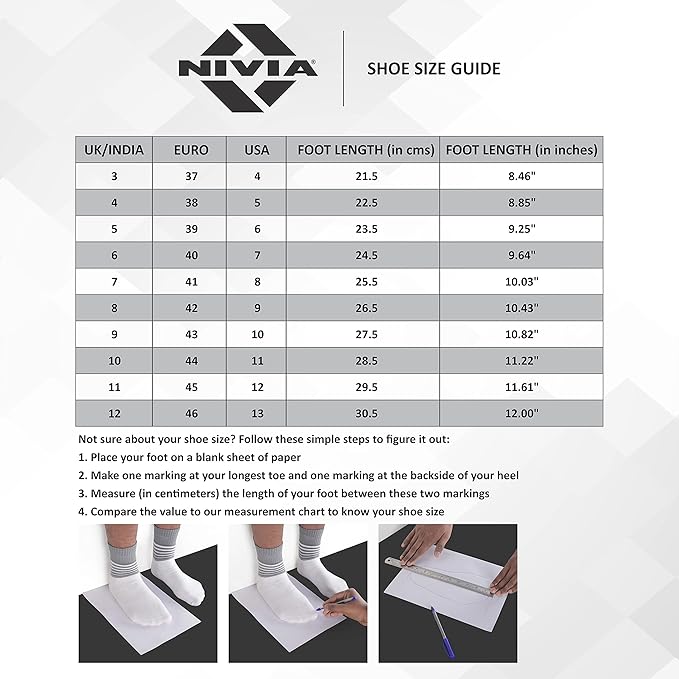 Nivia Crane 2.0 Fußballschuhe | Thermoplastisches Polyurethan | Geformte Einlegesohle | Minimale Wasserabsorption/Wassergeschützt