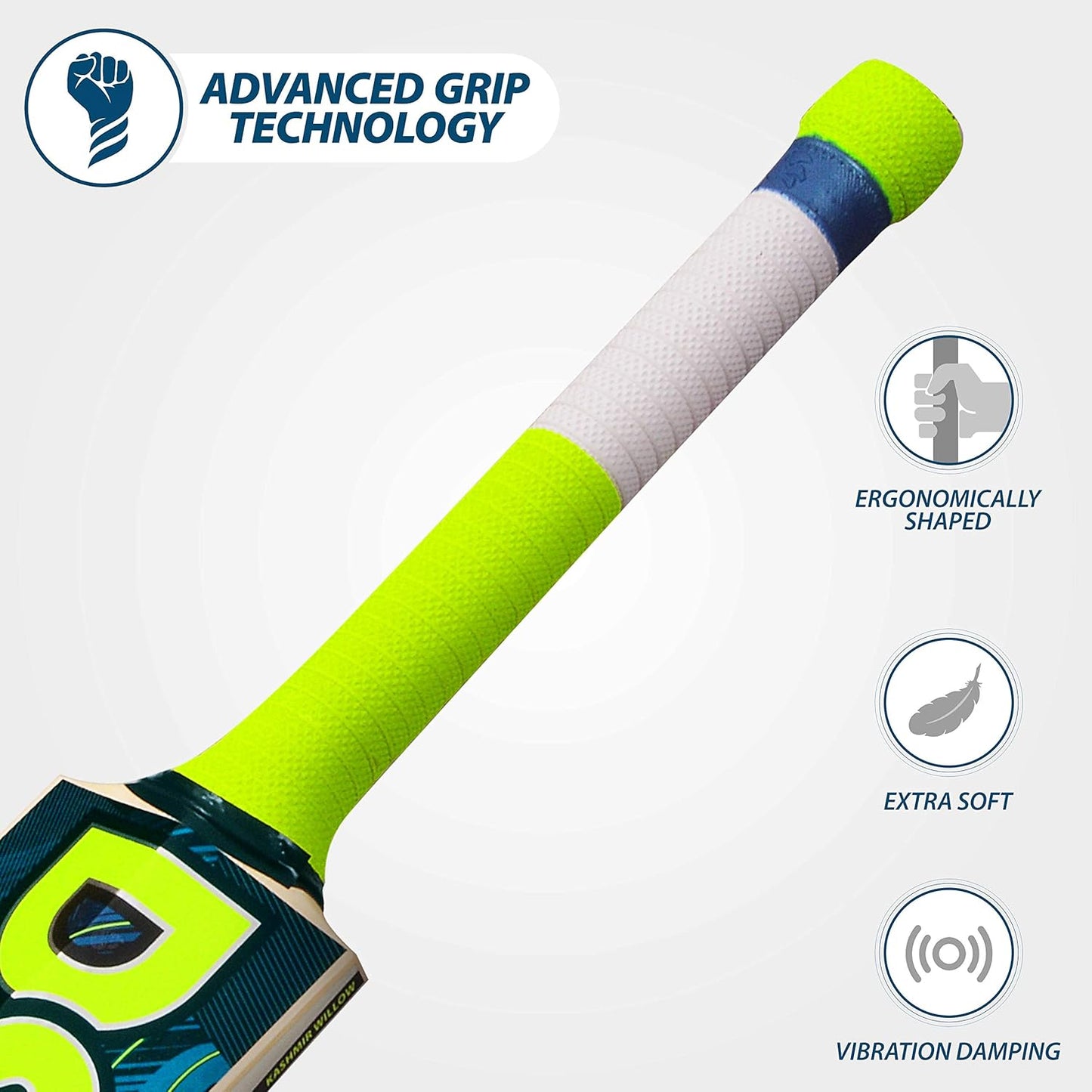 DSC Condor Sizzler Kashmir Willow Cricket Bat | Farbe: Multicolour | Für Herren & Jungen | Material: Holz | Leder Ballspiel | Massive Edges