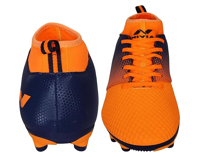 Nivia Ashtang Fußballstollen für Männer/Sport und athletische Schuhe mit PU Synthetik Leder Ober/bequeme Fußballschuhe