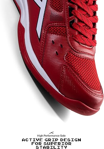 Hundred Raze Unisex Badminton Sports Shoes (Non-Marking) | for Indoor Squash, Table Tennis, Basketball & Paddle Pickle | Lightweight | X-Cushion, Toe Assist
