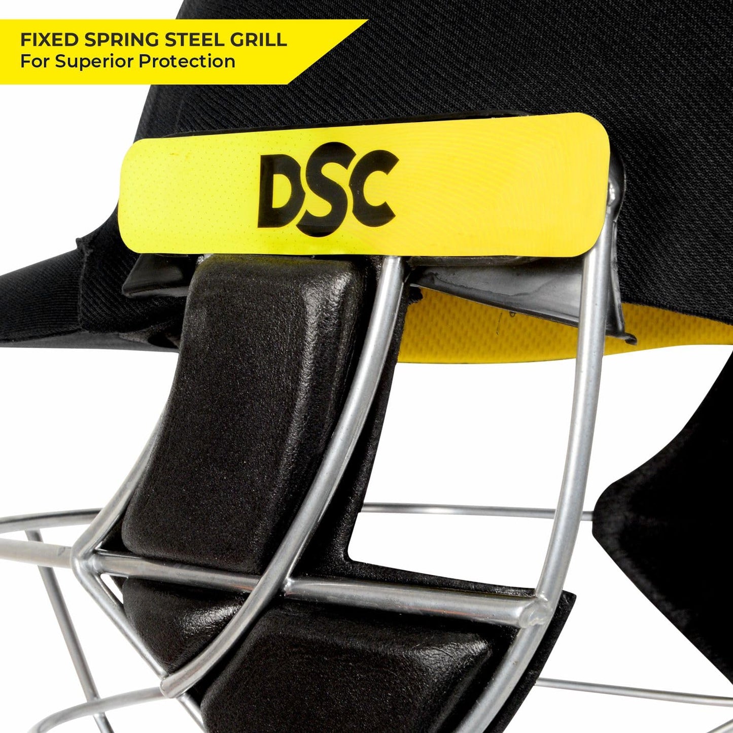 DSC Avenger PRO Premium Cricket-Helm | Für Männer & Jungen | Fester Federstahlgrill | Rückenstützriemen | Nackenschutz | Leichtgewicht