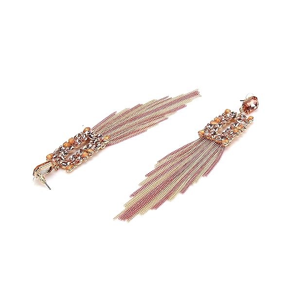 YouBella Schmuck Ohrringe | Farbe: Wein | Kristall-Quasten-H&made-Ohrringe | Für Mädchen & Frauen | Am besten zum Verschenken | Hochzeit | Stilvoll | Partykleidung | Mode | Geeignet für alle Gelegenheiten