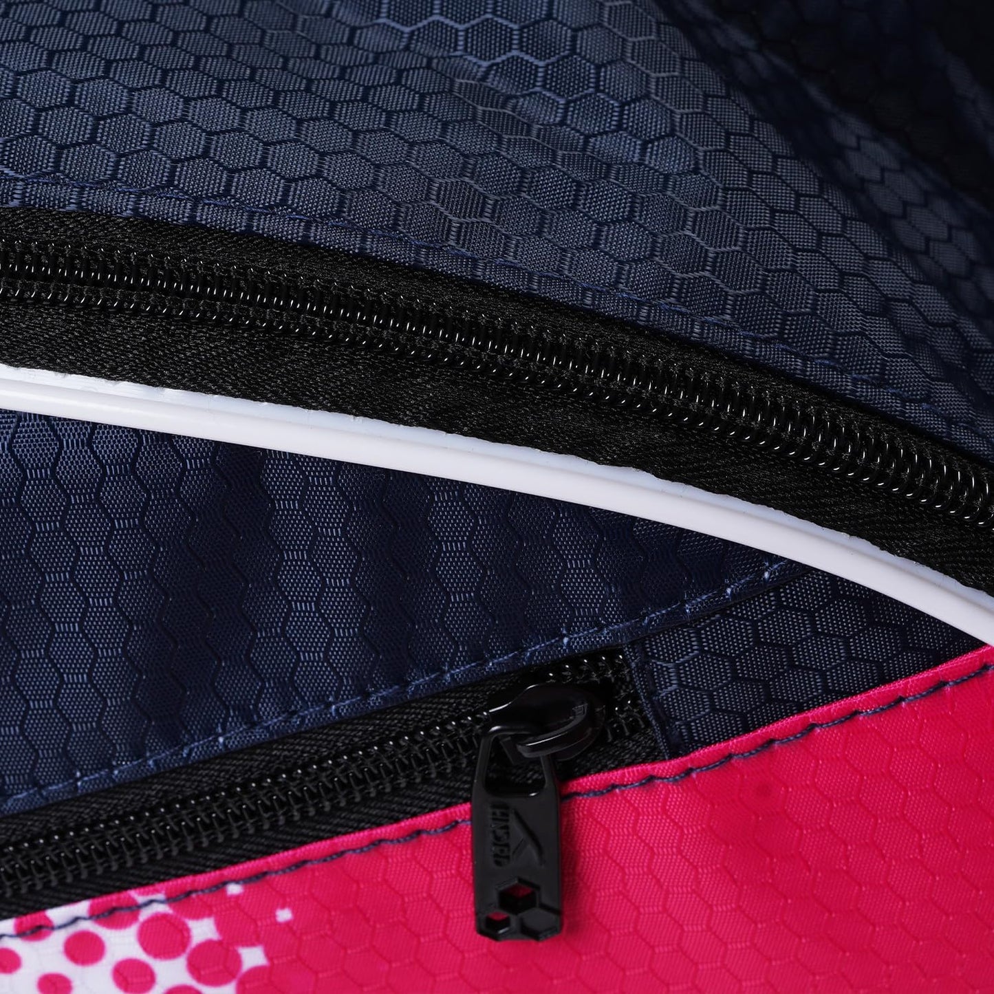 Hundert ideal Badminton- und Tennisschlägertasche | Material: Polyester | 2 Fächer mit Seitentasche | Einfacher Tragegriff | Gepolsterte Rückengurte | Reißverschlusstasche vorne