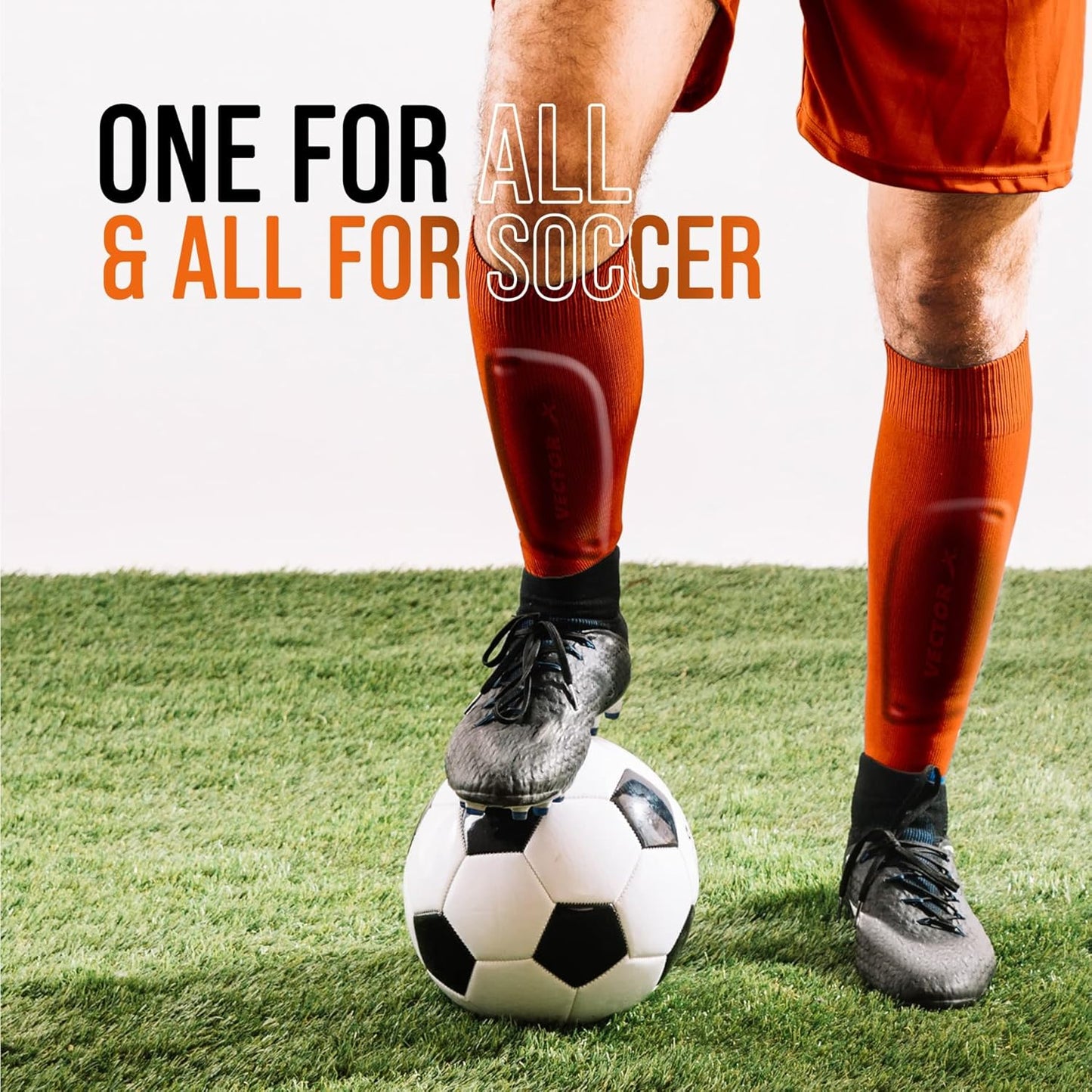 VECTOR X Invader Shin Guards for Football (4 Pack) (M)