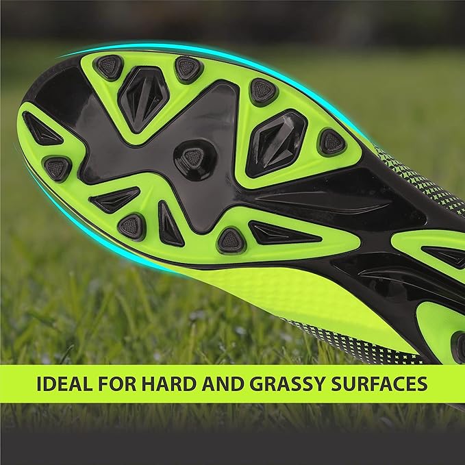 Nivia Ashtang soccer cleats for men/sports and athletic shoes with PU synthetic leather upper/comfortable soccer shoes