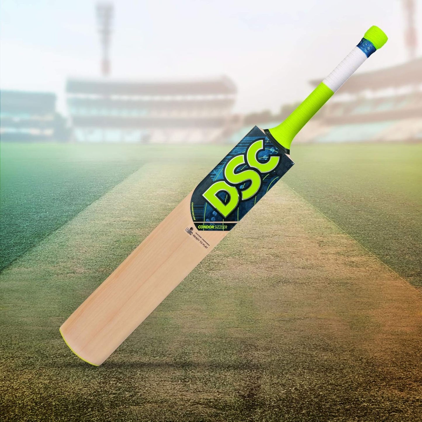 DSC Condor Sizzler Kashmir Willow Cricket Bat | Farbe: Multicolour | Für Herren & Jungen | Material: Holz | Leder Ballspiel | Massive Edges