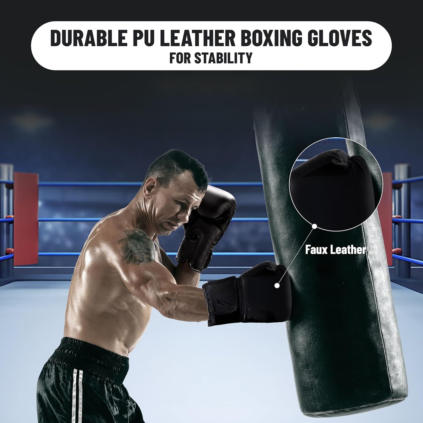 Endless Boxing Gloves Pair | Material: Kunstleder | Ideal für Stabilität & Schlagfestigkeit | Boxhandschuhe für Boxen, MMA, Muay Thai, Kickboxen & Kampfsportarten | Für Männer und Jungen