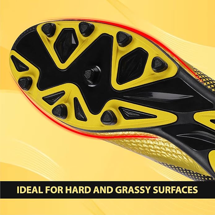 Nivia Ashtang soccer cleats for men/sports and athletic shoes with PU synthetic leather upper/comfortable soccer shoes