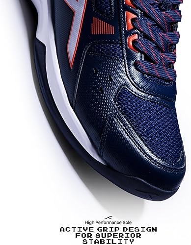 Hundred Raze Unisex Badminton Sports Shoes (Non-Marking) | for Indoor Squash, Table Tennis, Basketball & Paddle Pickle | Lightweight | X-Cushion, Toe Assist