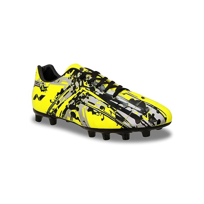 Nivia Storm Fußballschuh | Kunstleder | Schnürung | Minimale Wasserabsorption/Wassergeschützt