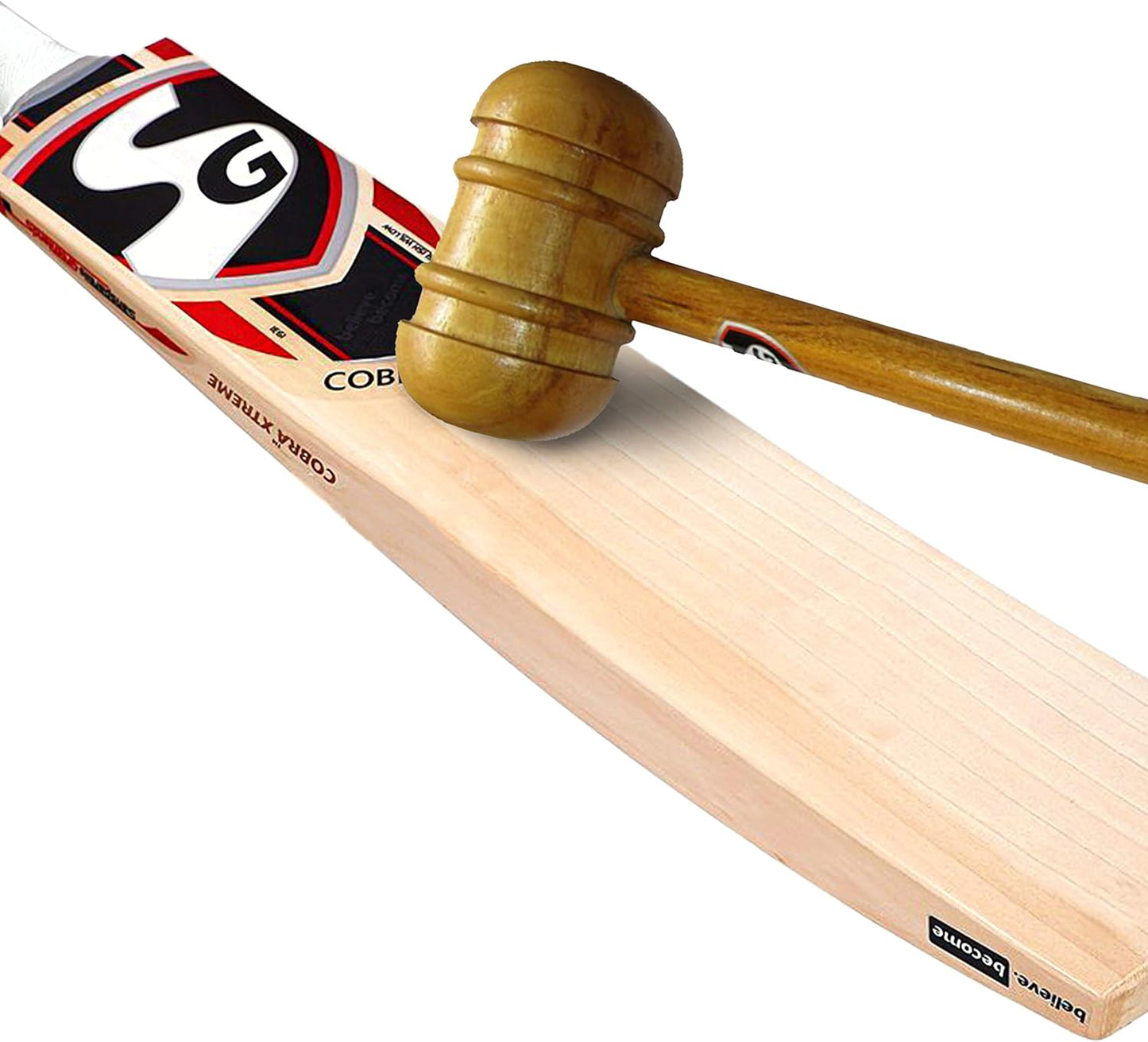 SG Cricketschläger Schlegel | Farbe: Beige | Größe: Standard | Material: Holz | Hammer mit Zubehör