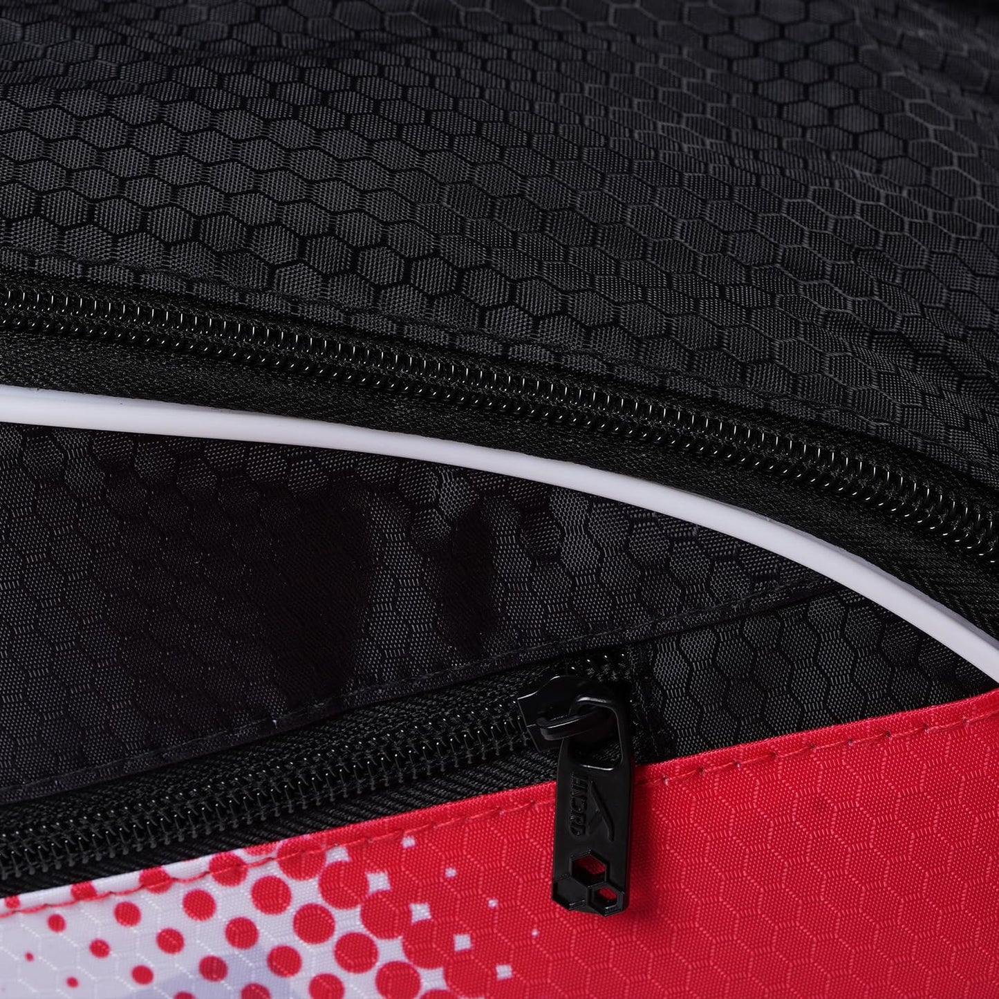 Hundert ideal Badminton- und Tennisschlägertasche | Material: Polyester | 2 Fächer mit Seitentasche | Einfacher Tragegriff | Gepolsterte Rückengurte | Reißverschlusstasche vorne