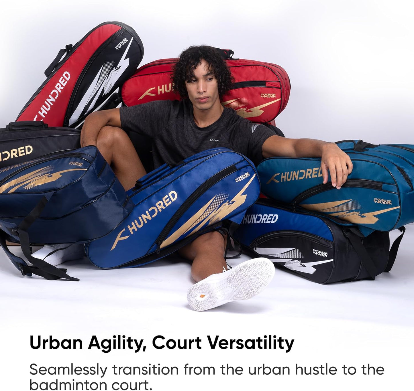 Hundred Cosmogear Badminton Set Bag |Double Zipper | Front Zipper Pocket