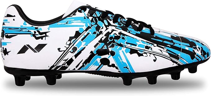 Nivia Storm Fußballschuh | Kunstleder | Schnürung | Minimale Wasserabsorption/Wassergeschützt