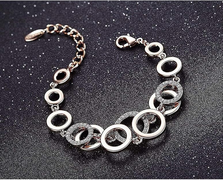 YouBella Rose Gold Crystal vergoldet Floral Armbänder für Frauen Mädchen