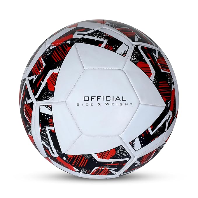 Nivia Trainer Fußball, Trainingsball, 32 Felder, strapazierfähiger Gummibelag maschinell genäht, Blase mit Butylfaden, Trainingsball Standard, zum Spielen auf Natur- und Kunstrasen