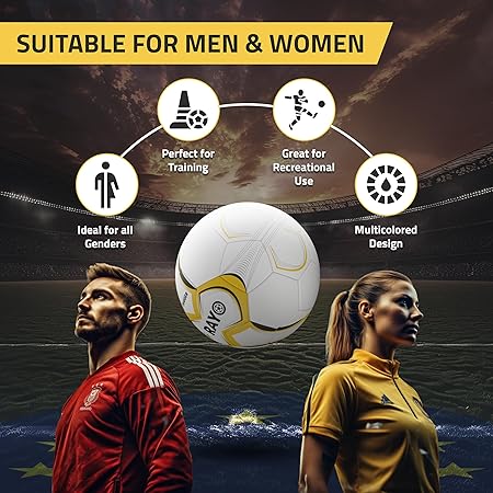RAYO Trigger Machine Stitched Fußball der Größe 5 | Material: PVC | Multicolor | Diese leichte 1,2 MM Dicke Fußball ist für Training und Freizeit Zweck | Für Männer und Frauen