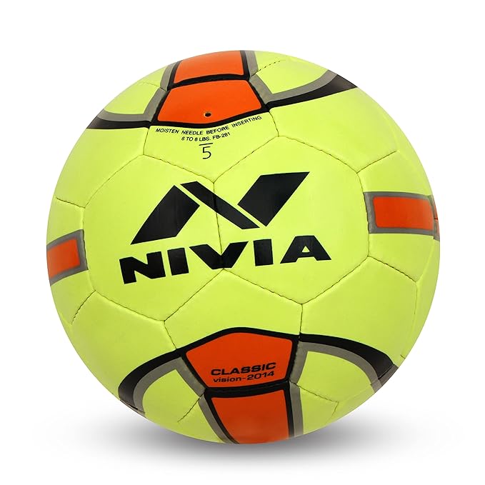Nivia Rubber Football Classic, Size 5, Yellow