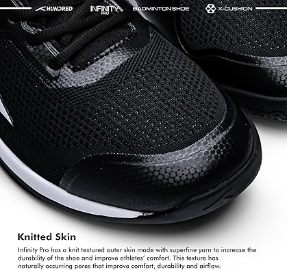 HUNDRED Infinity Pro Non-Marking Professional Badminton Shoe for Men