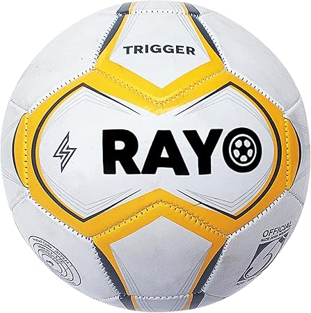 RAYO Trigger Machine Stitched Fußball der Größe 5 | Material: PVC | Multicolor | Diese leichte 1,2 MM Dicke Fußball ist für Training und Freizeit Zweck | Für Männer und Frauen