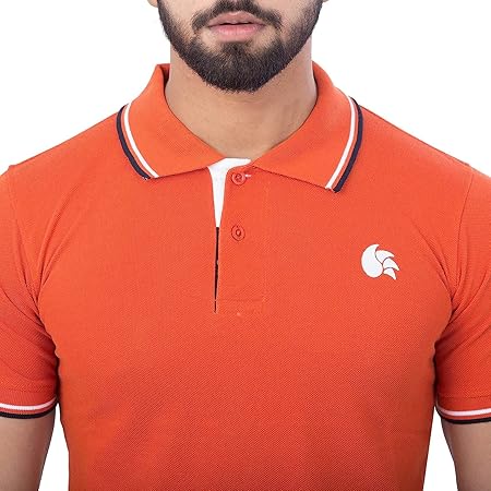DSC DSC-52 Polyester-Gewebe Half Sleeve Polo T-Shirt, Large (Rust) | Leichtes Gewicht | Komfortabel | Stilvoll