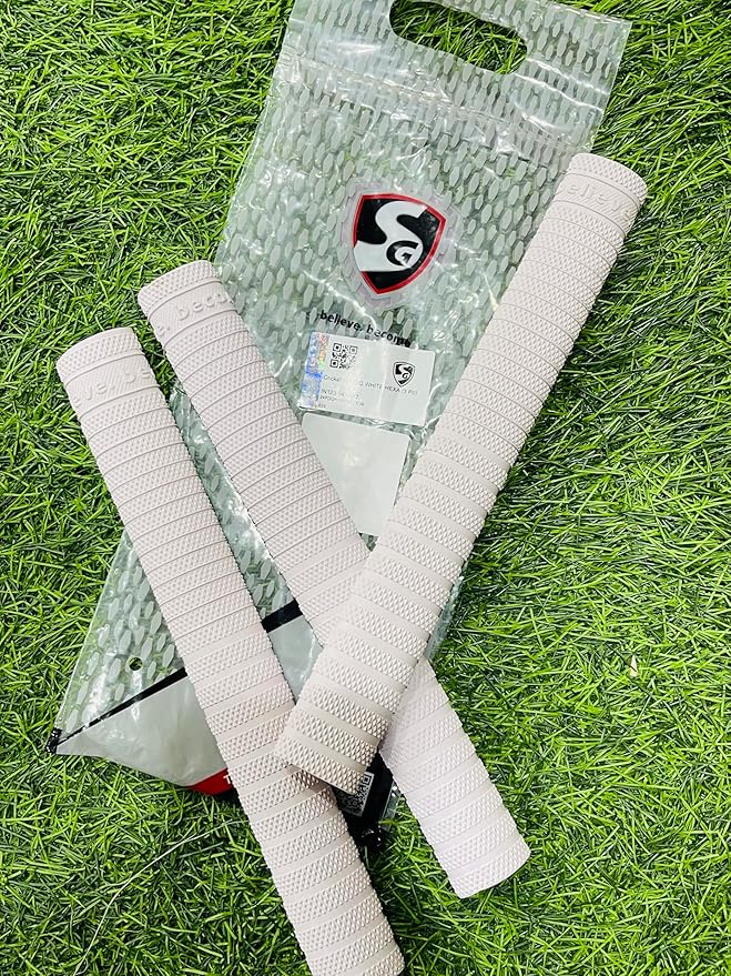 SG Hexa Cricketschlägergriff | 3 Stück | Farbe: Weiß | Größe: Standard | Material: Gummi | Langlebig und langlebig | Stark und robust | Stoßdämpfung | Verbesserte Leistung