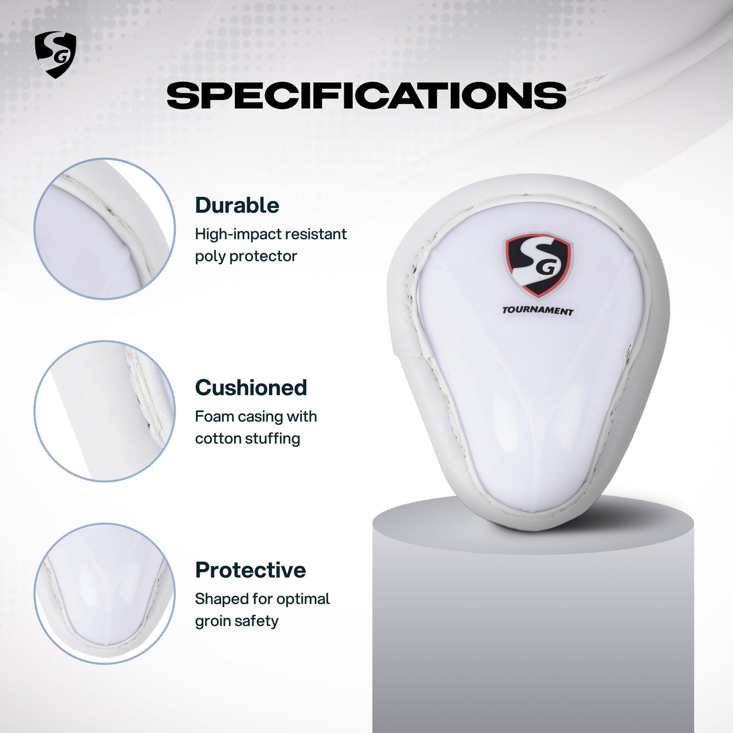 SG Tournament Abdominal Cricket Pad | Ultimativer Komfort | Hochwertiges Material | Weiches Gefühl | Hervorragende Schock-Absorption