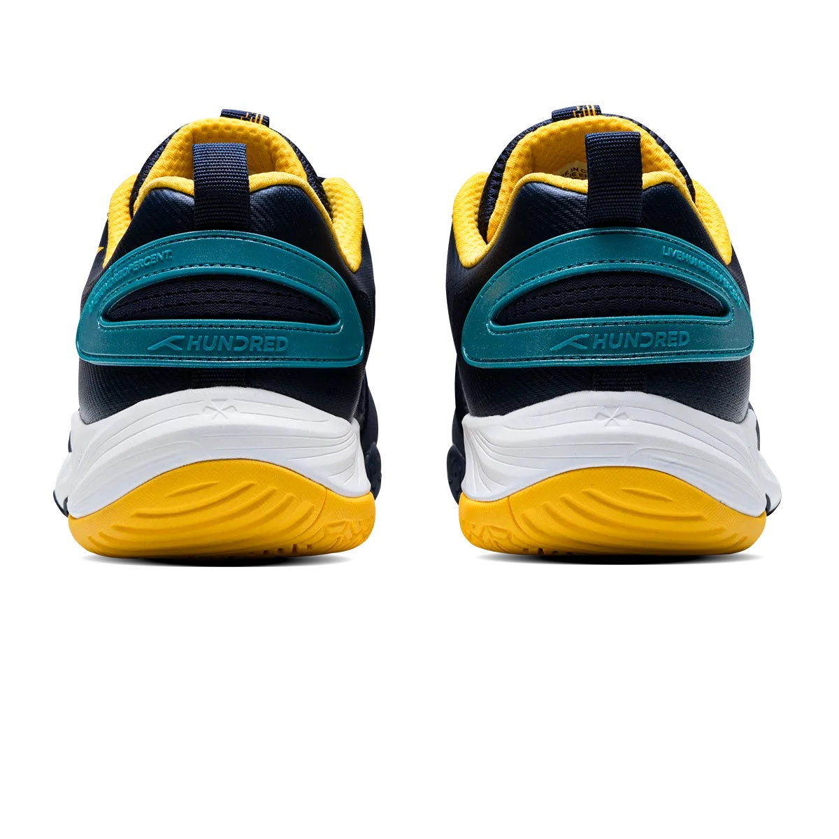 Hundred HYPERCOURT Badminton Shoe (Navy/Green/Yellow)