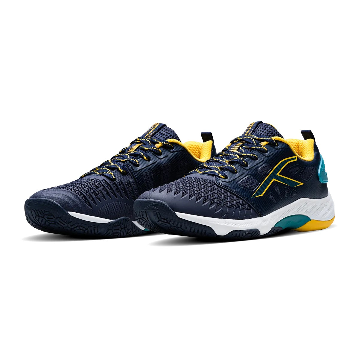Hundred HYPERCOURT Badminton Shoe (Navy/Green/Yellow)