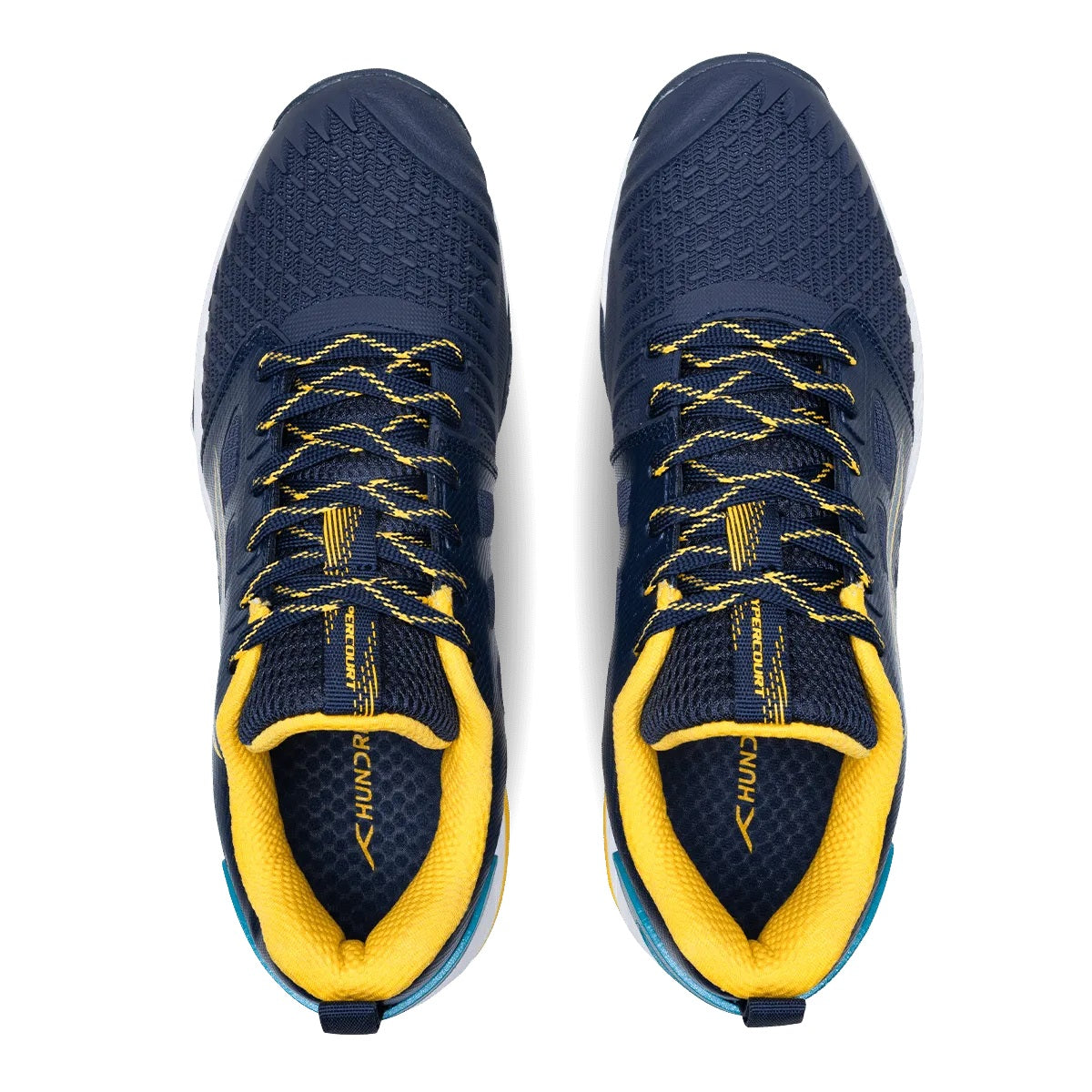 Hundred HYPERCOURT Badminton Shoe (Navy/Green/Yellow)