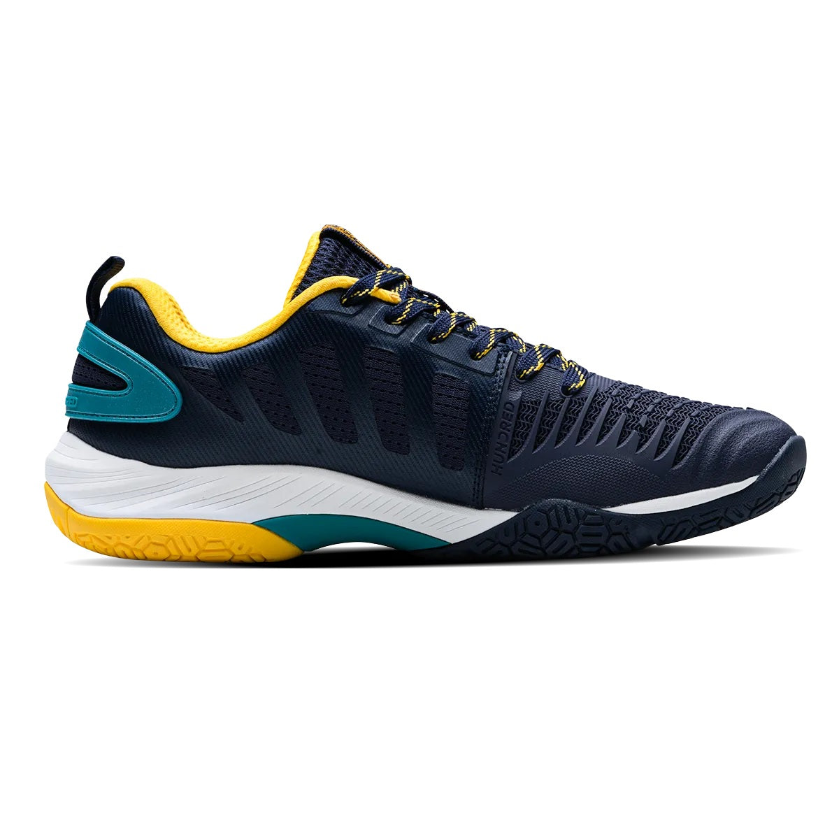 Hundred HYPERCOURT Badminton Shoe (Navy/Green/Yellow)