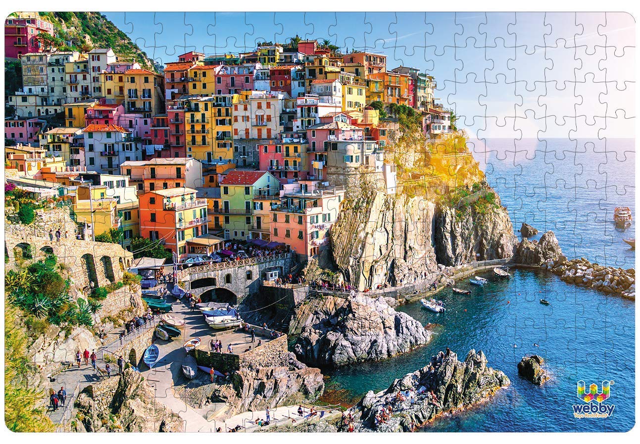Webby Cinque Terre Italien Puzzle | 252 Teile | 43 x 29 cm Größe im zusammengesetzten Zustand | Anspruchsvolles Puzzle für Kinder und Familien | Fördert Konzentration, Motorik und logisches Denken | Geschenk für Kinder ab 6 Jahren