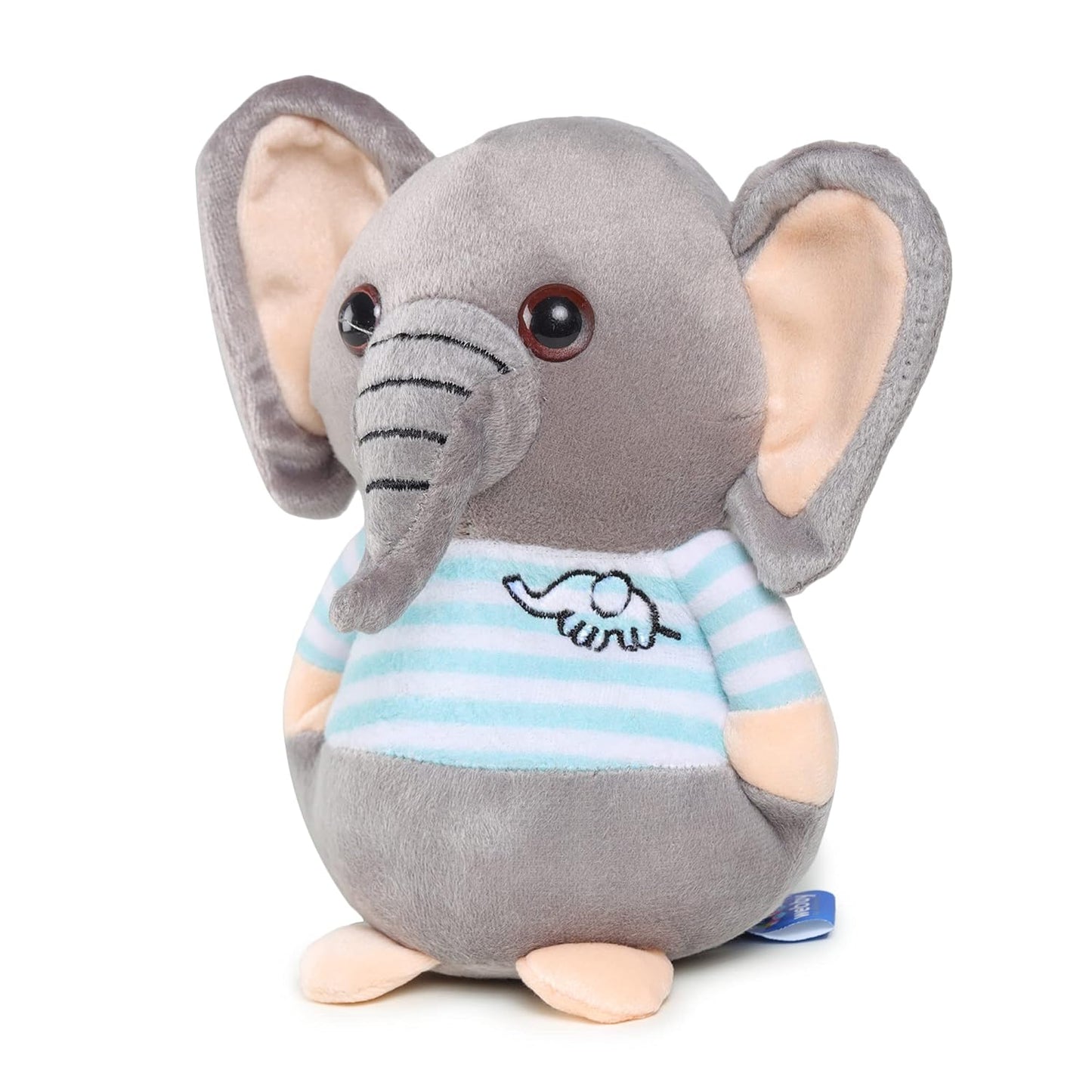 Webby Weiches Plüschtier Elefant 20 cm (blau & grau) | Superweiche Plüschtiere | Komfortkissen | Stofftier für Kinder und Erwachsene | Anti-Stress-Geschenk | Hohe Qualität