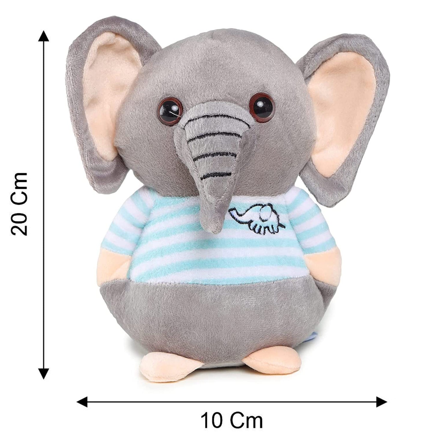 Webby Weiches Plüschtier Elefant 20 cm (blau & grau) | Superweiche Plüschtiere | Komfortkissen | Stofftier für Kinder und Erwachsene | Anti-Stress-Geschenk | Hohe Qualität