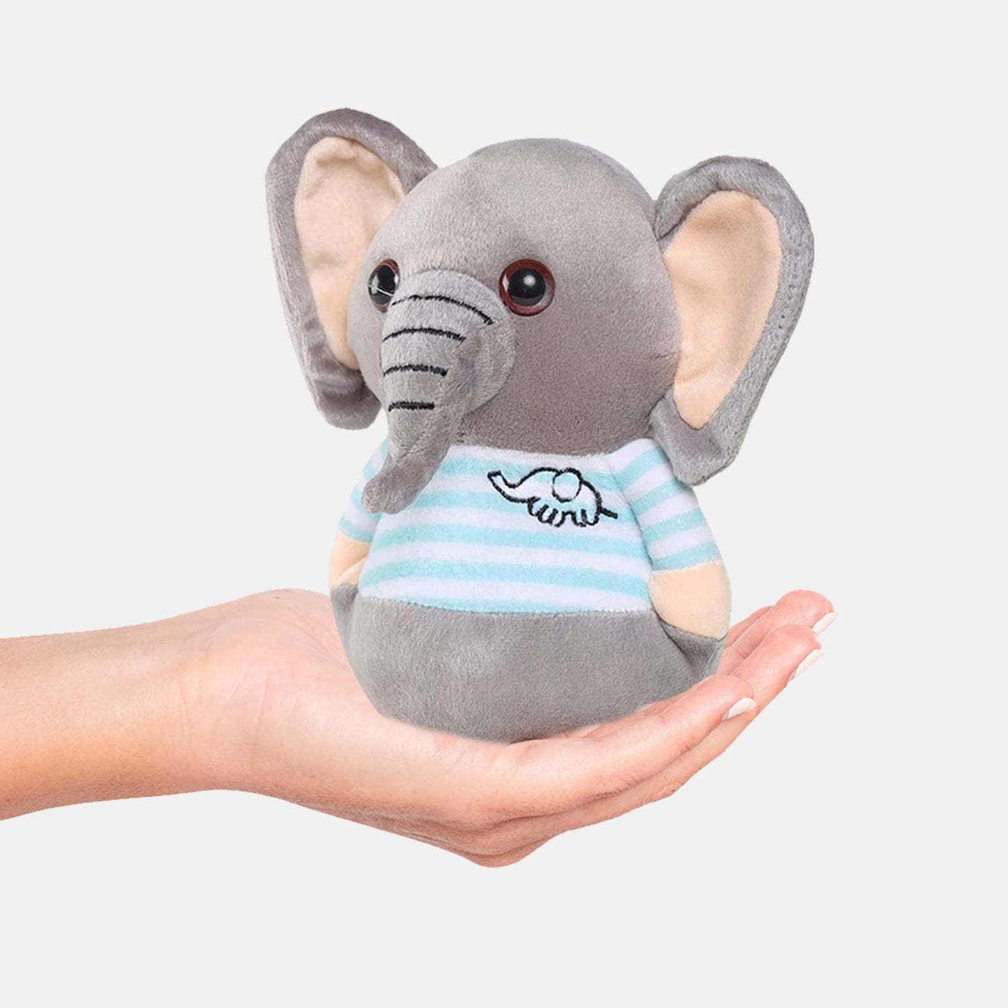 Webby Weiches Plüschtier Elefant 20 cm (blau & grau) | Superweiche Plüschtiere | Komfortkissen | Stofftier für Kinder und Erwachsene | Anti-Stress-Geschenk | Hohe Qualität