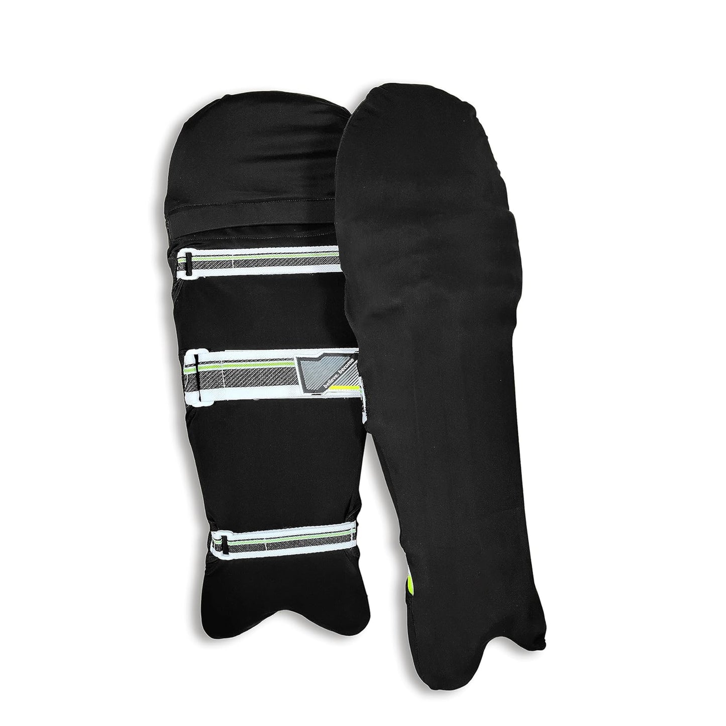 Endless Cricket Pad/Beinschutz, dehnbarer Bezug, Einheitsgröße, einfach anzubringen – Schwarz (1 Paar)