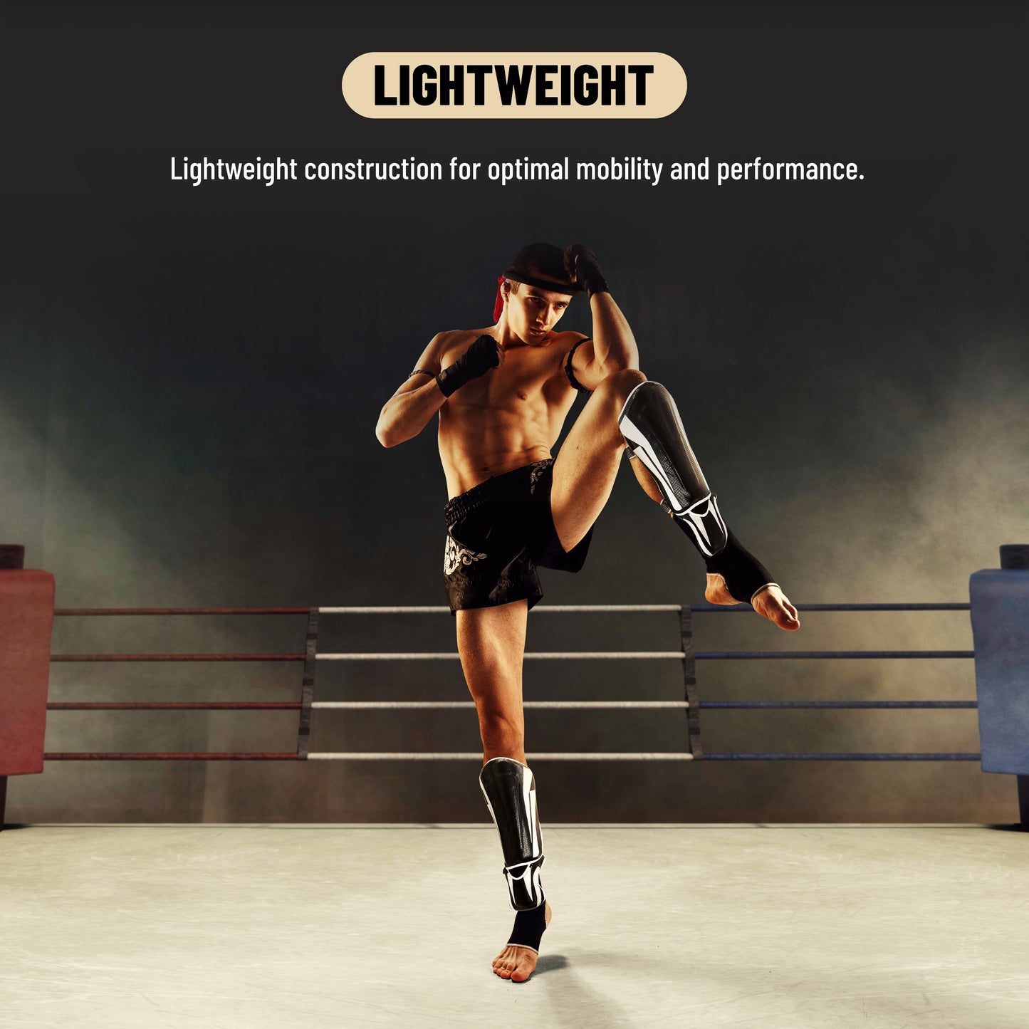 Endless Martial Arts Schienbeinschützer | Material: Kunstleder | Verstellbare thailändische Beinschützer mit Spannschutz für Kickboxen, MMA Training & Sparring | Professionelle MMA Ausrüstung | Männer & Jungen
