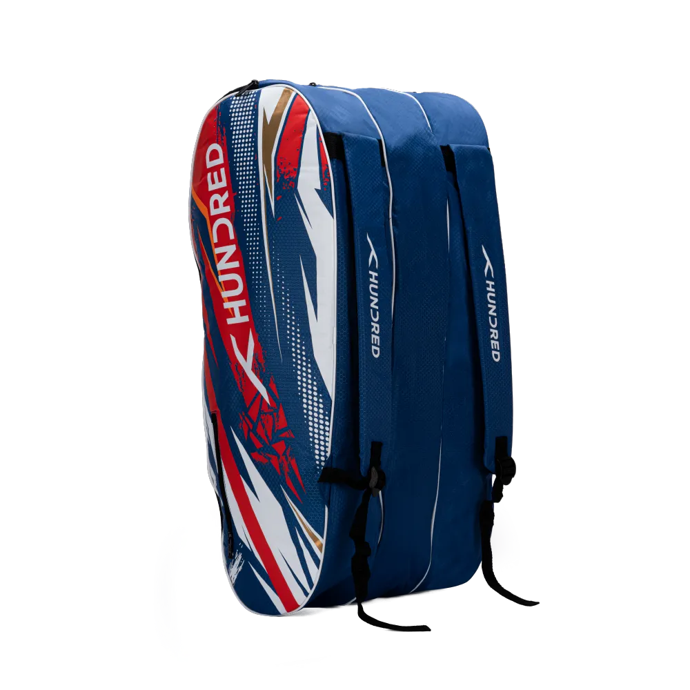Hundred LevelUp Kit Bag Double Compartment with Side Pocket (6 in 1) Kit Bag (Dust Blue)