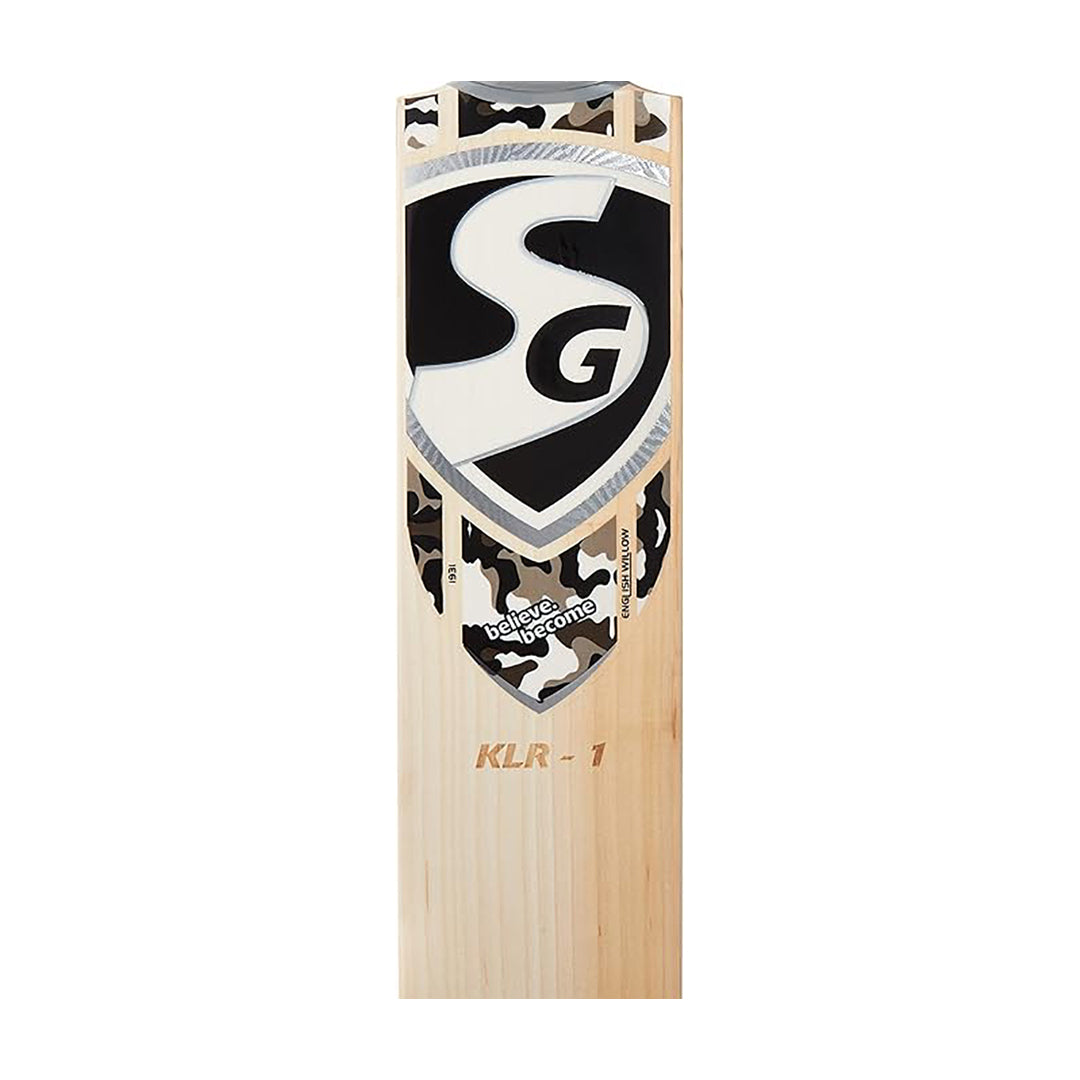 SG Klr 1 Cricketschläger | Farbe: Beige/Weiß | Größe: Short Handle | Material: English Willow | Für Männer & Jungen | Leichtgewicht | Langlebig | Maximale Stabilität & Power | Kraftvolle Schläge